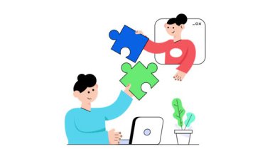 Finansal Çözüm 2B Düz Animasyonlar. 