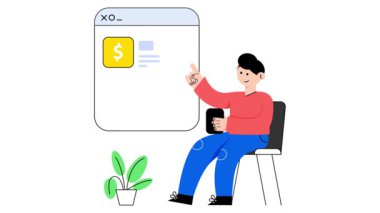 Fintech 2B Düz Canlandırmalar. 