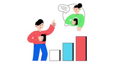 İş Büyümesi 2B Düz Animasyonlar.