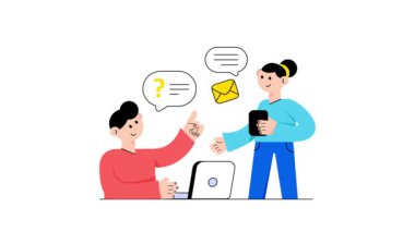 İş Görüşmesi 2B Düz Animasyonlar.