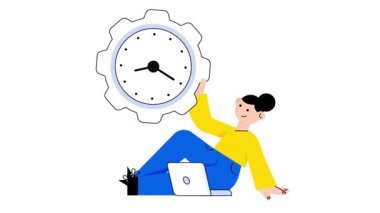 Zaman Yönetimi 2B Düz Canlandırmalar.