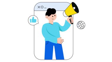 İnternet Pazarlama 2B Düz Animasyonlar.