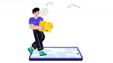 Teslimat Konumu 2D Düz Canlandırmalar. 