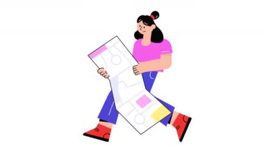 Harita Seyrüsefer 2B Düz Canlandırmaları. 