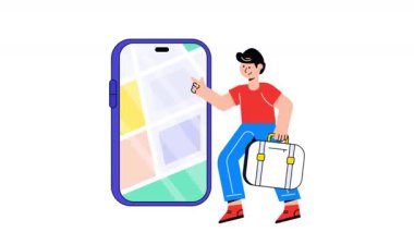 Mobil İzleme 2B Düz Canlandırmalar. 