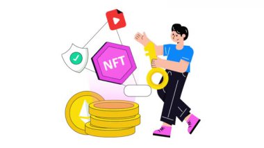 Nft Güvenlik 2B Düz Animasyonlar. 