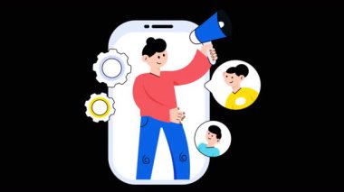 Şeffaf arkaplanda Marka Savunucusu 2B Düz CanlandırmasıComment