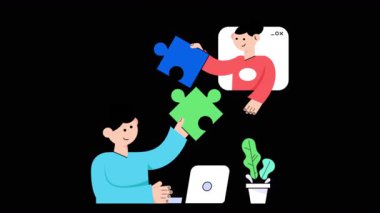 Şeffaf arkaplandaki Finansal Çözüm 2B Düz Canlandırmalar