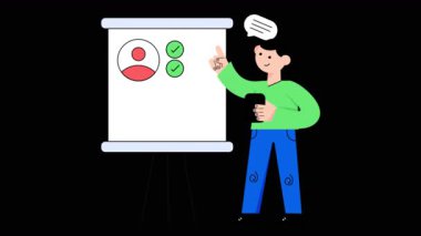 Şeffaf arkaplanda İşverenler 2B Düz CanlandırmasıComment