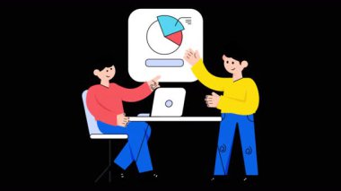 Şeffaf arkaplanda 2B Düz Canlandırmalar Buluşması