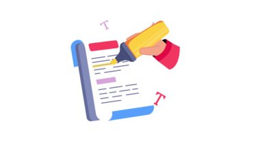 İş Metni Vurgulayıcı 2B Düz Animasyonlar.