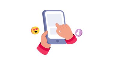 Mobil 2B Düz Animasyonlarda Sohbet.