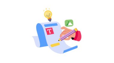 Yazı Yazısı 2B Düz Canlandırmalar.