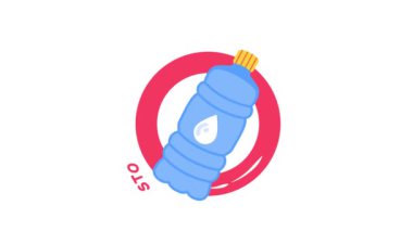 Plastik Şişeyi Yasakla 2B Düz Animasyonlar.