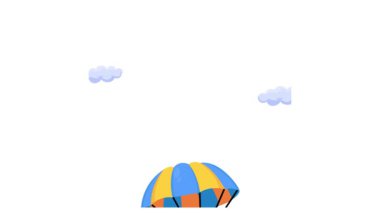 Balon Teslimatı 2D Düz Animasyonlar.