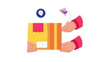 Gönderilen Parsel 2D Düz Canlandırmalar.