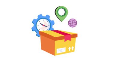 Teslimat Zamanı 2B Düz Canlandırmalar.