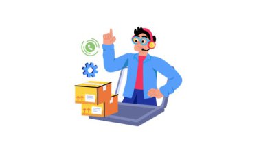 Müşteri Hizmetleri 2D Düz Canlandırmalar.