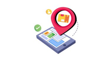 Paket Teslimat Konumu 2D Düz Canlandırmalar.