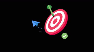 Şeffaf arkaplanda hedef 2B Düz Canlandırmalar