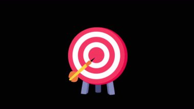 Target   2D Flat Animations on Transparent background