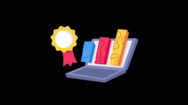 Şeffaf arkaplanda Graph 2B Düz Canlandırmalar Kazanma