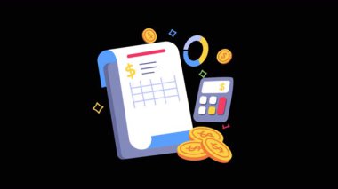 Şeffaf arkaplanda 2B Düz Canlandırmalar