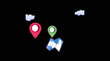 Şeffaf arkaplanda 2D Düz Animasyonlar