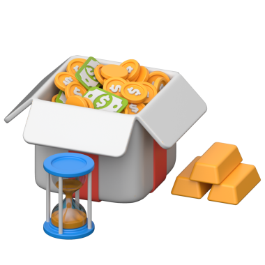 Para Kutusu 3 Boyutlu Simge Yüksek Kalite Hazırlama