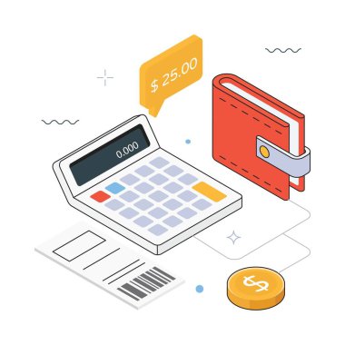 İlerleme Raporu Vektörü Isometric Illustration. EPS 10 dosyası