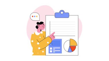 İş Raporu 2D Düz Canlandırmalar 