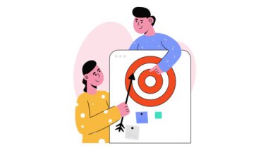 İş Hedefi Stratejisi 2B Düz Canlandırmalar 