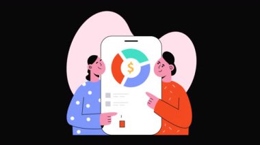 Şeffaf arkaplandaki Bütçe Planlama 2B canlandırmaları 