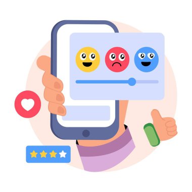 Geribildirim Yönetimi Kavram Biçimi illüstrasyonları. EPS 10 Dosyası 