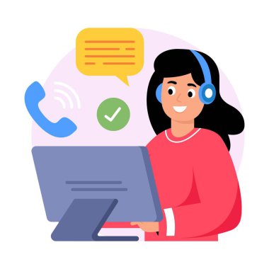 Müşteri hizmetleri konsepti çizimleri. EPS 10 Dosyası 