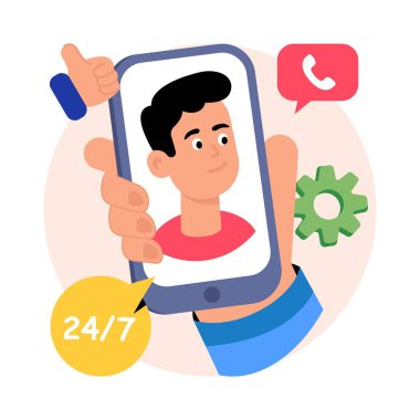 Çevrimiçi Müşteri Destek Konsepti Çizimleri. EPS 10 Dosyası 