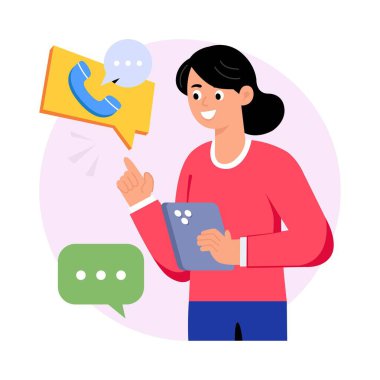 Müşteri Bakımı Konsepti Stili çizimleri. EPS 10 Dosyası 