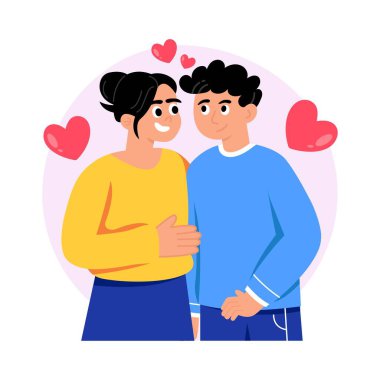 Şefkat kavramı çizimleri. EPS 10 Dosyası 