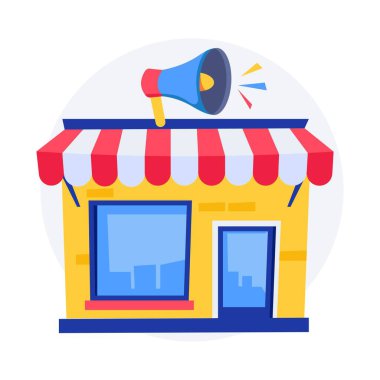 Market Tanıtımları Konsept Stili Çizimleri. EPS 10 Dosyası