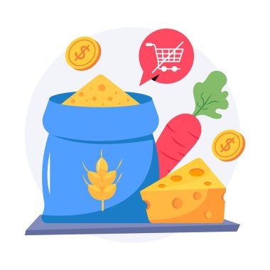 Glütensiz Bakkaliye Tasvirleri. EPS 10 Dosyası