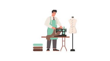 Erkek terzi 2D Düz Animasyon 