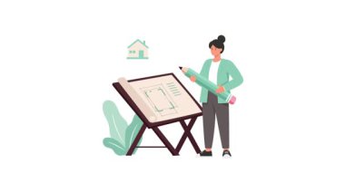 Kadın Mimar 2D Düz Animasyon 