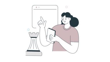 İş Stratejisi 2B Düz Canlandırma 