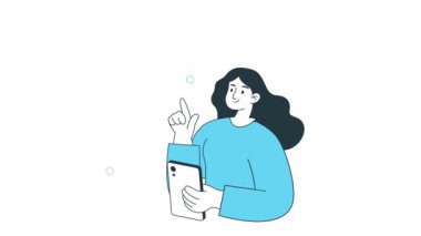 İletişim 2B Düz Canlandırma 