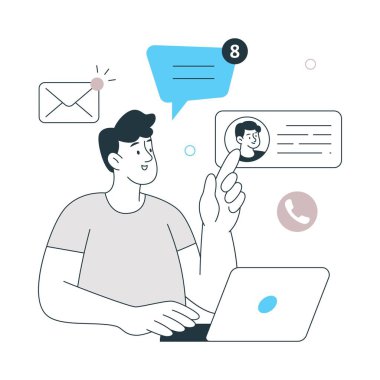 Dikkat dağıtma vektörü illüstrasyonunu yok et. EPS 10 Dosyası