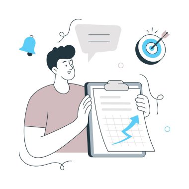 Pazarlama Stratejisi Vektör illüstrasyonu. EPS 10 Dosyası