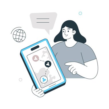 Sosyal Ağ Vektör İllüstrasyonu. EPS 10 Dosyası