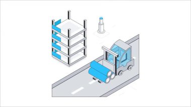 Lorem ipsum Isometric Animasyon.