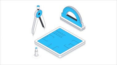 Kat Planı Isometric Canlandırması.