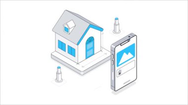 Artırılmış Gerçeklik Isometric Canlandırması.